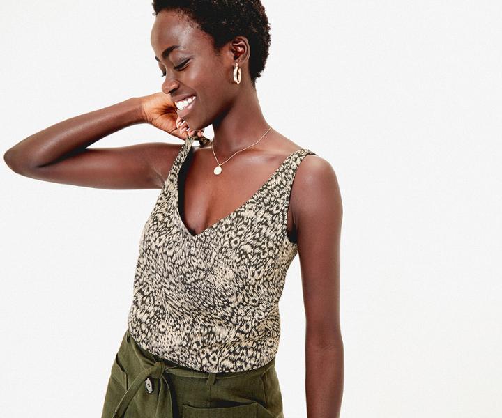 Oasis Animal Satin Vest