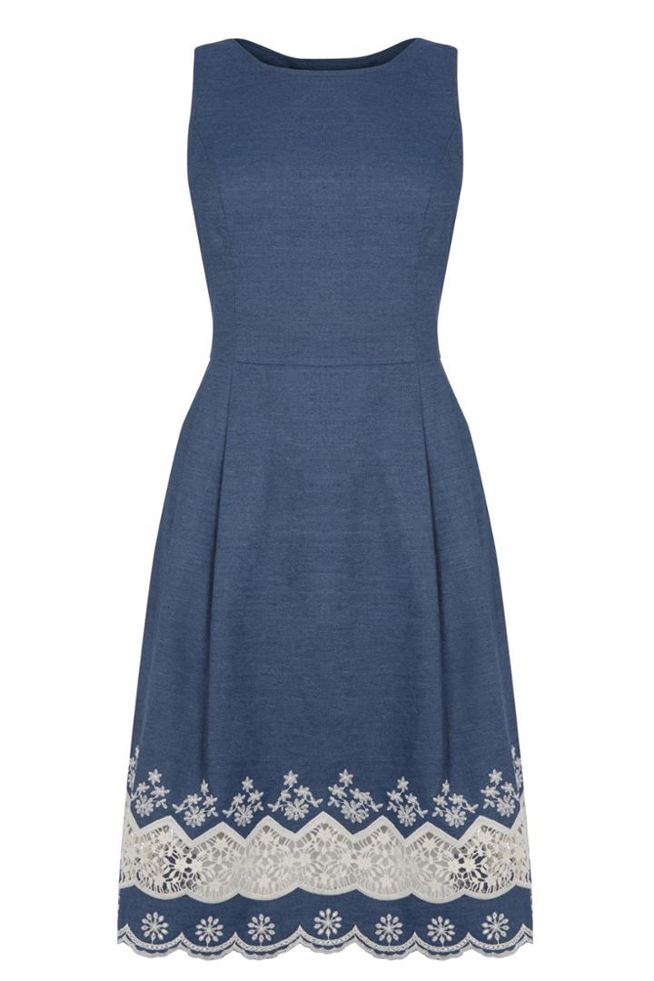 Oasis Broderie Hem Dress