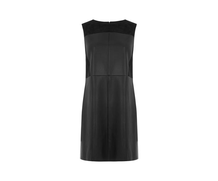 Oasis Patched Faux Leather Dress