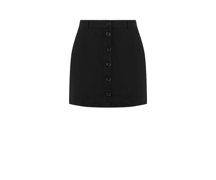 Oasis Curve Button Skirt