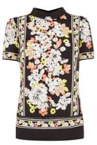 Oasis Edie Floral Collar T Shirt