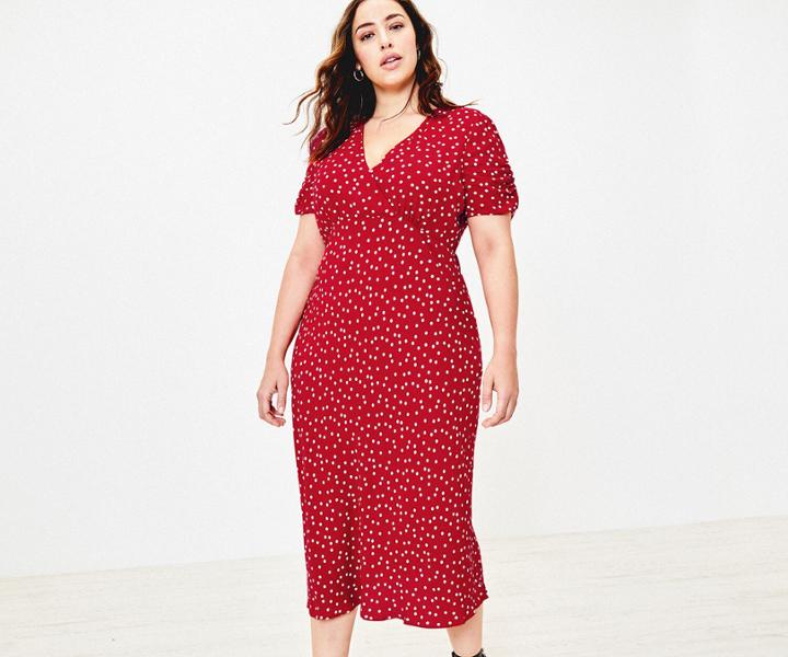 Oasis Curve Polka Dot Dress