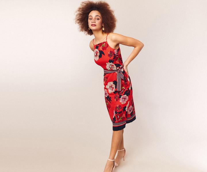 Oasis Botanical Column Dress