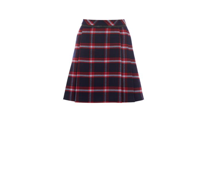 Oasis Marais Check Poppy Skirt