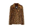 Oasis Leopard Faux Fur Coat