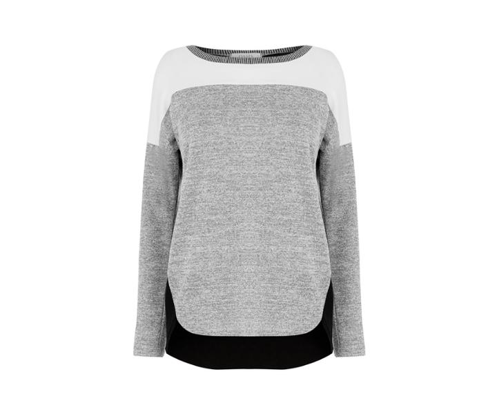 Oasis Yoke Patched Colourblock Sweat