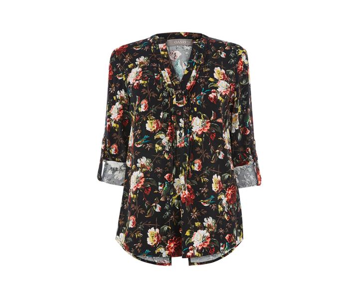 Oasis Collarless Printed Shirt