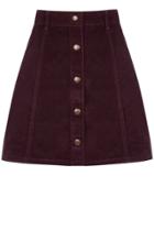 Oasis Cord Button Mini Skirt