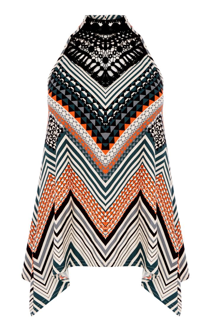 Oasis Chevron Stripe Wrap Vest