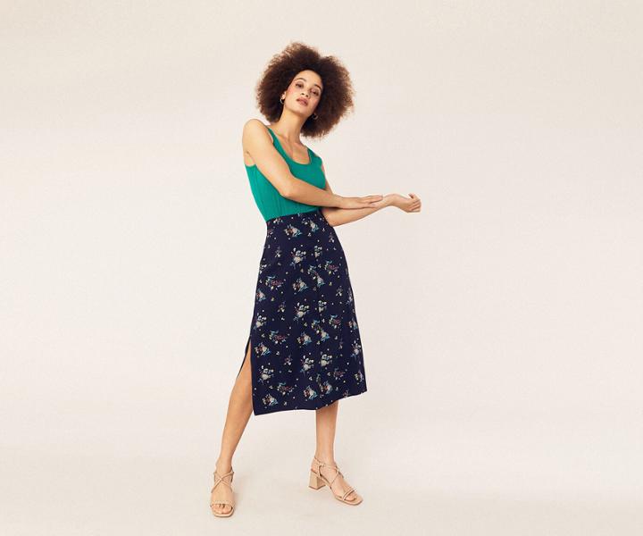 Oasis Susan Spriggy Split Skirt