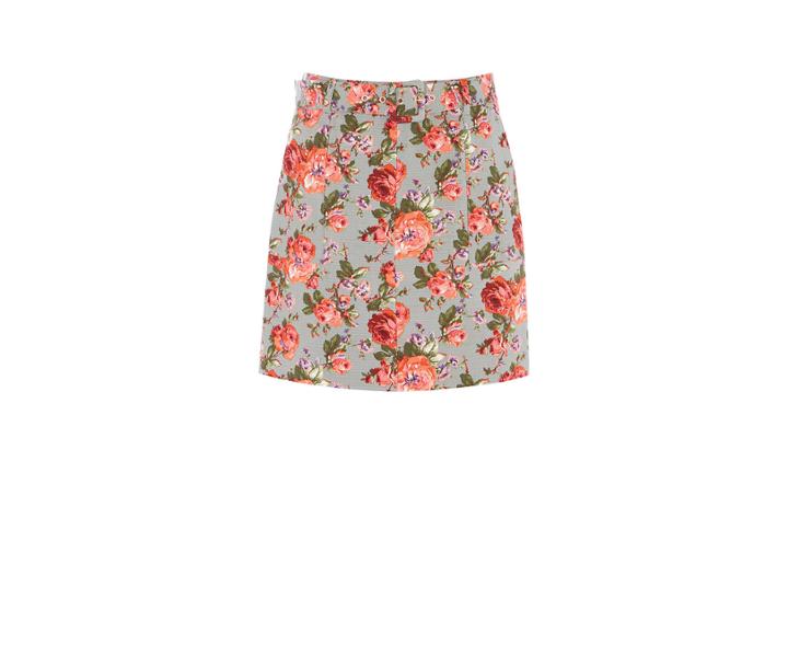 Oasis Rose Texture Print Skirt