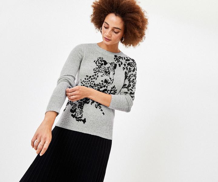 Oasis Poppy Peeking Cat Jumper