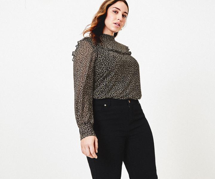 Oasis Curve Leopard Print Top