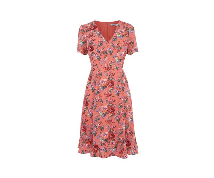 Oasis Long Utility Rose Tea Dress