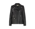 Oasis Long Faux Leather Biker Jacket