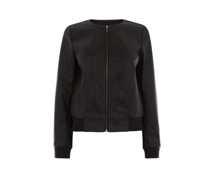 Oasis Faux Leather Bomber