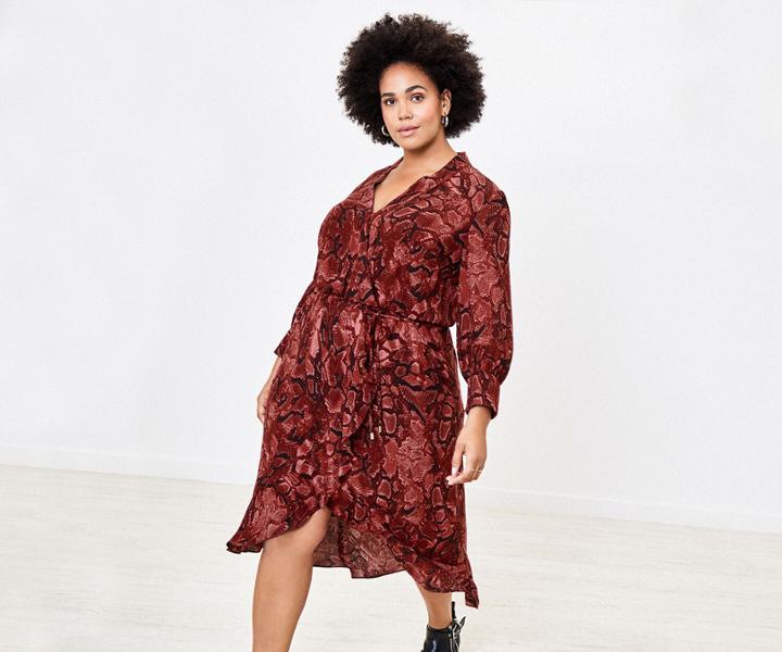 Oasis Curve Snake Midi Dress