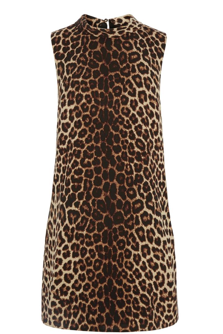 Oasis Animal Roll Neck Shift Dress