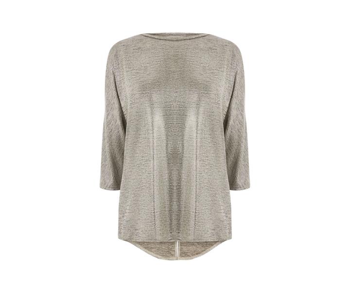 Oasis Foil Cold Shoulder Top