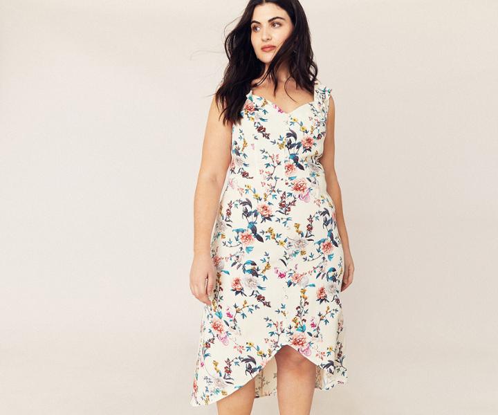 Oasis Curve Floral Midi Dress