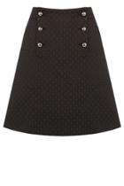 Oasis 60s Button A-line Skirt