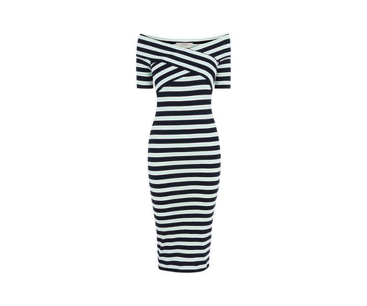 Oasis Bardot Stripe Dress