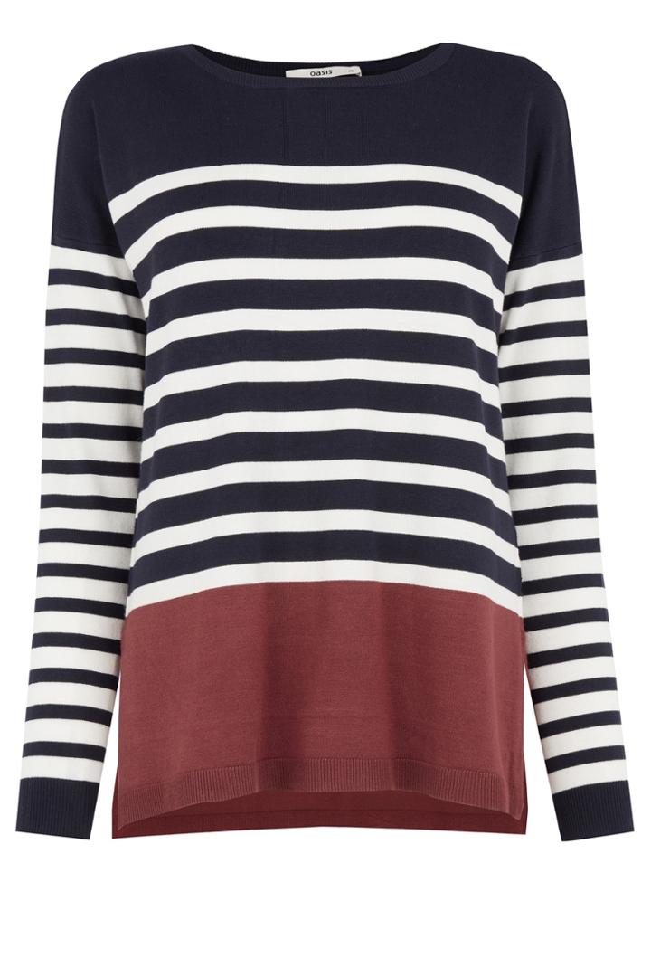 Oasis Colourblock Stripe Jumper