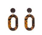 Oasis Tortoise Shell Resin Oval Earr