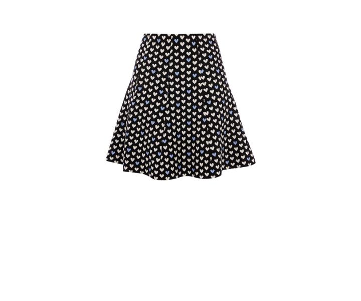 Oasis Love Heart Jacquard Skirt