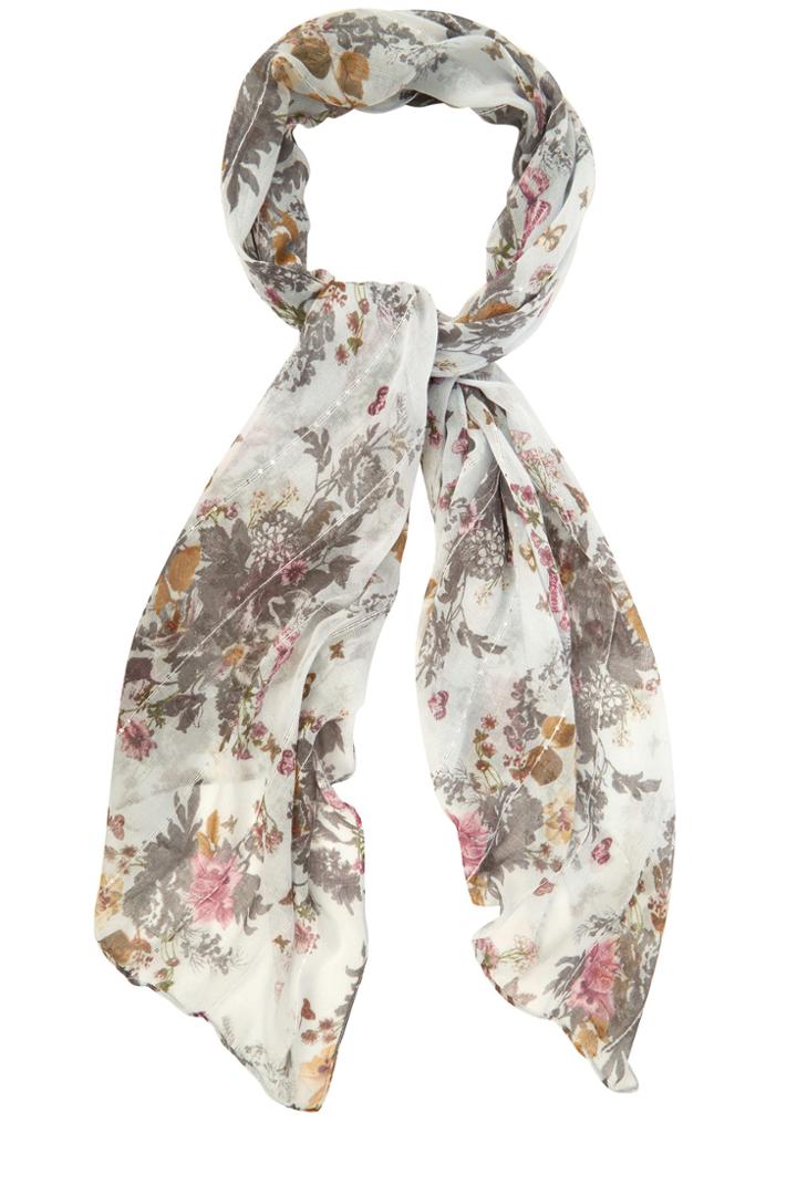 Oasis Botanical Print Sequin Scarf
