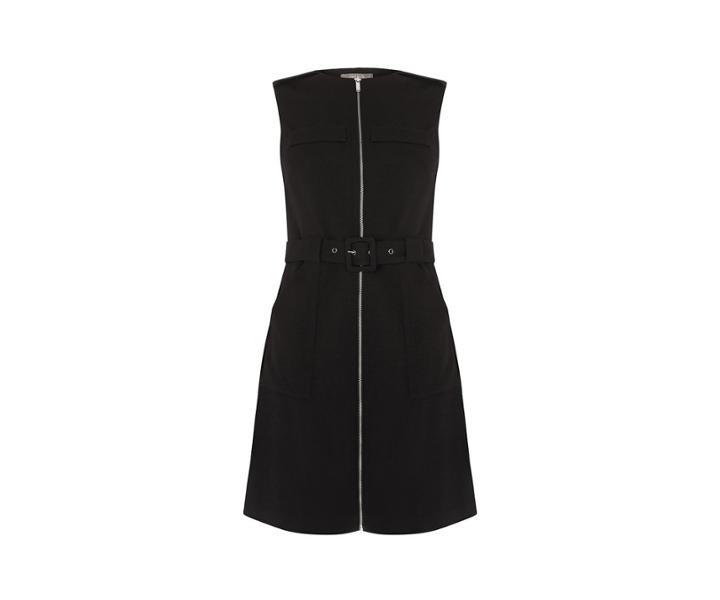 Oasis Textured Zip Front Dress