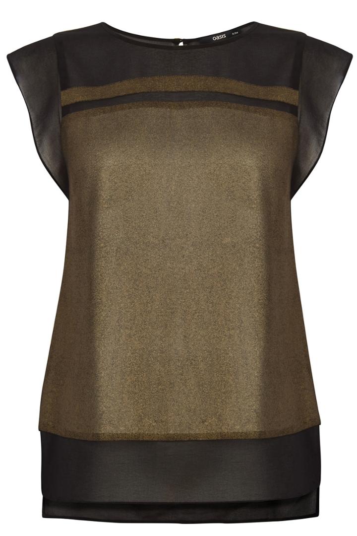 Oasis Metallic Insert T-shirt