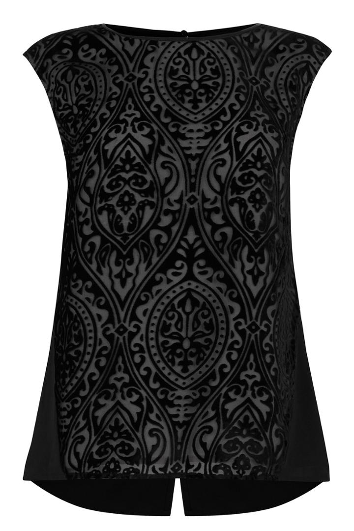 Oasis Devore Split Back Top