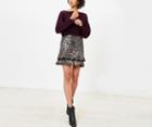 Oasis Foil Leopard Mini Skirt