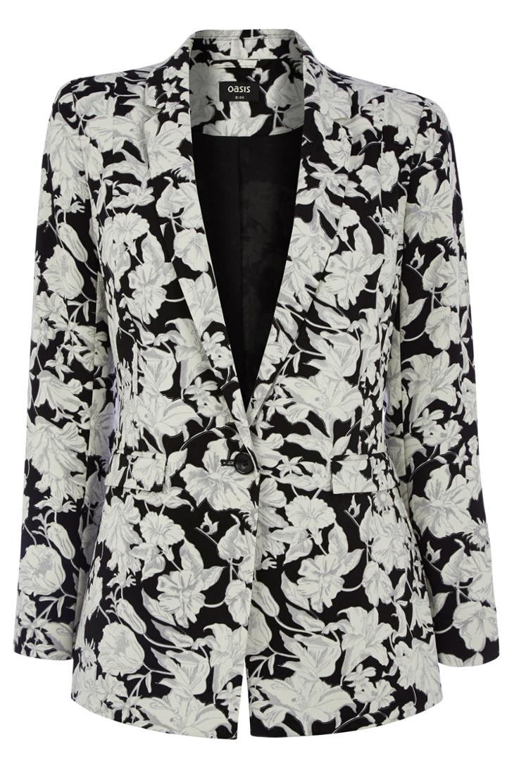 Oasis Meadow Sketch Print Jacket