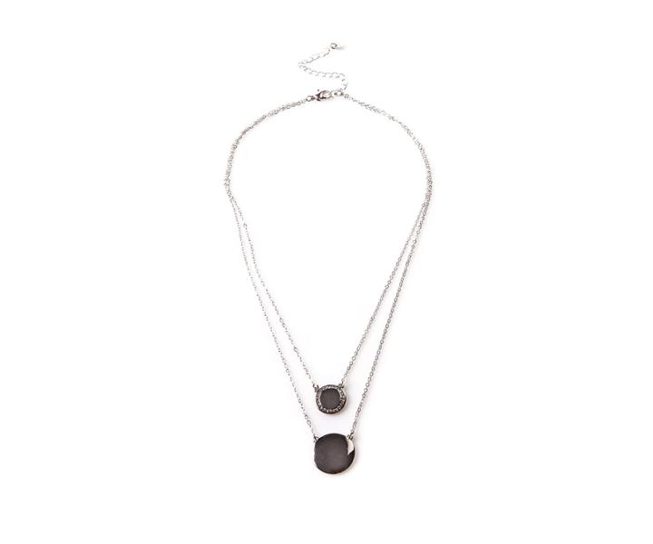 Oasis Double Layer Disc Necklace