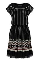 Oasis Pleat Stripe Dress