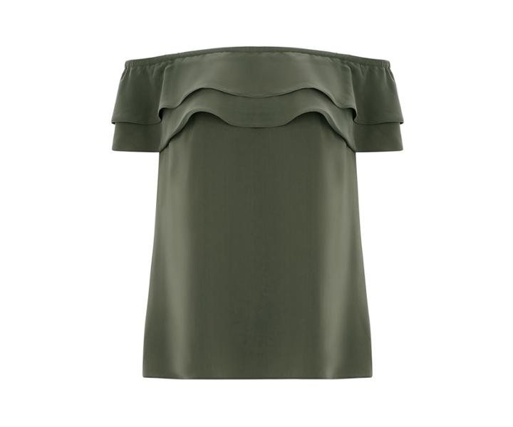 Oasis Soft Frill Bardot Top