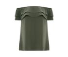 Oasis Soft Frill Bardot Top