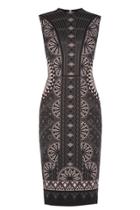 Oasis Deco Graphic Sexy Pencil Dress