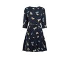 Oasis Butterfly & Bird Pleated Dress