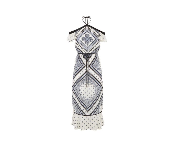 Oasis Scarf Print Midi Dress