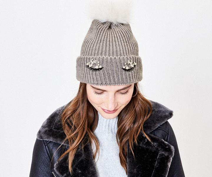 Oasis Pearl Eyelash Beanie