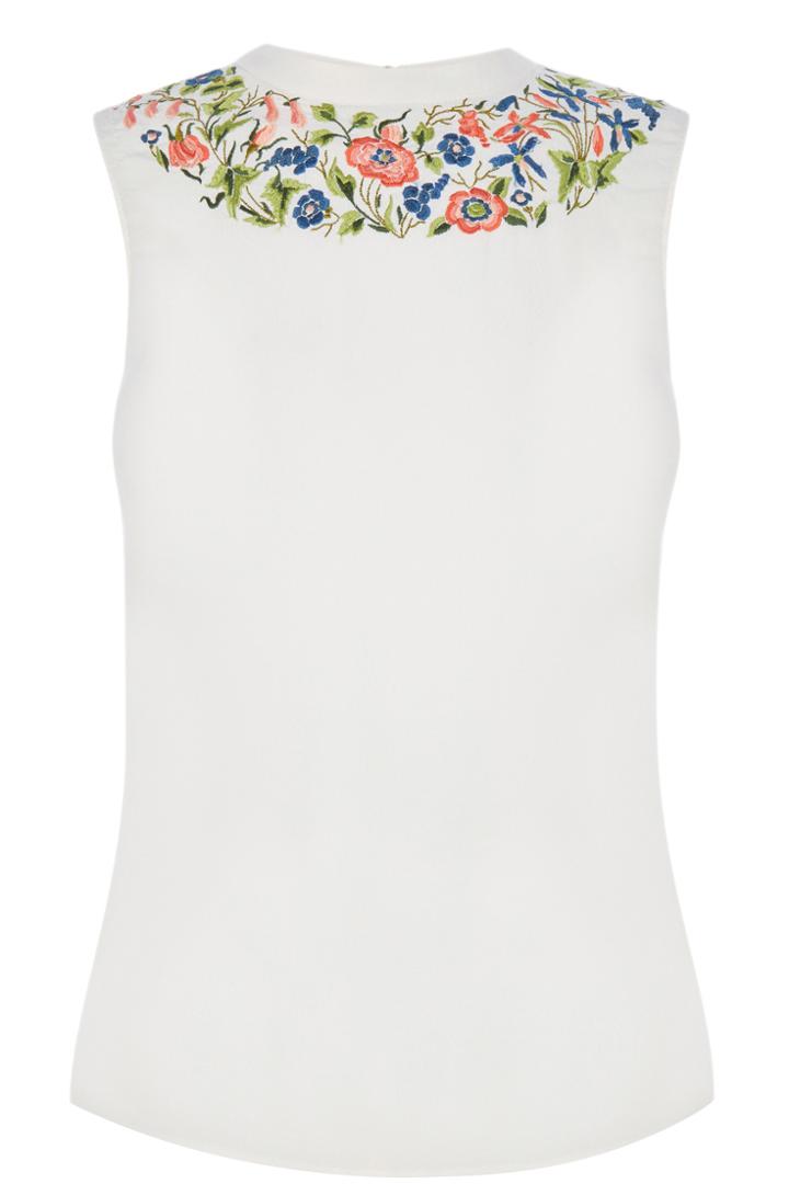 Oasis Embroidered Shell Top