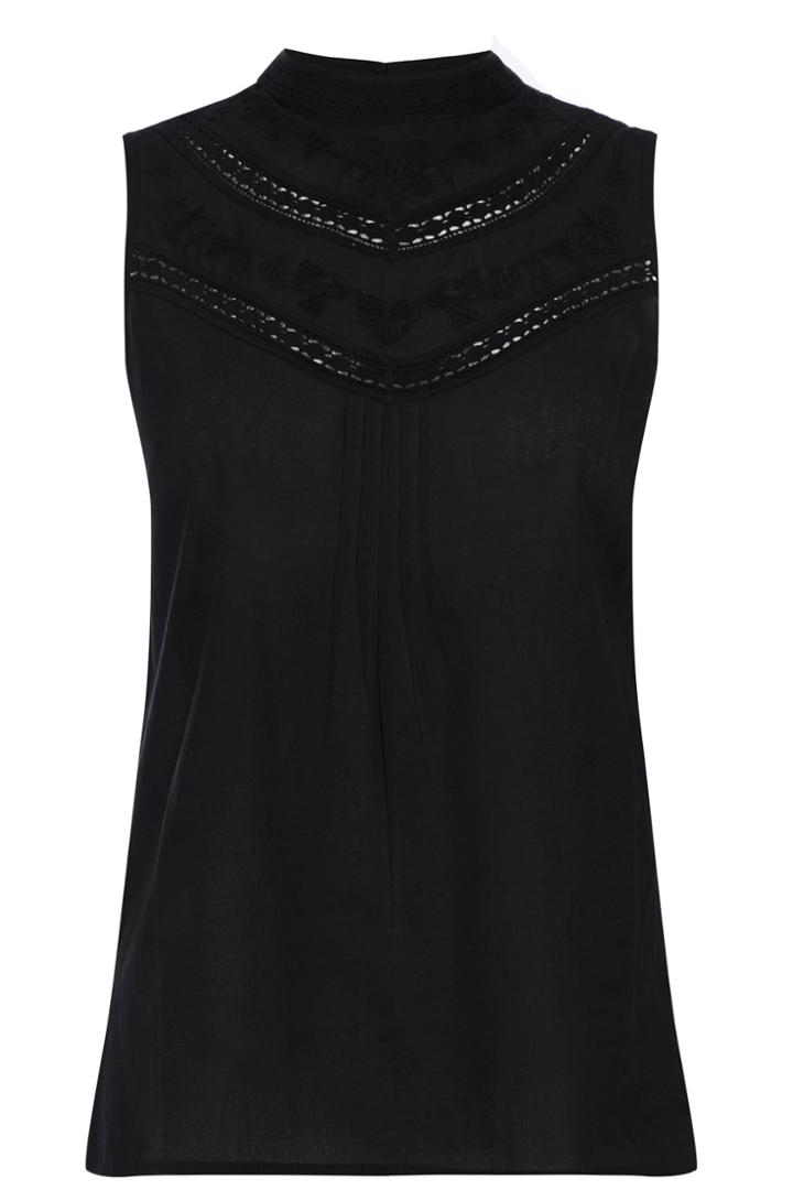 Oasis Embellished Cotton Top