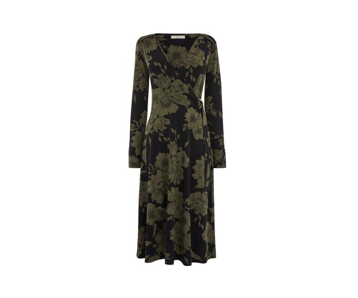 Oasis Bloom Wrap D Ring Dress