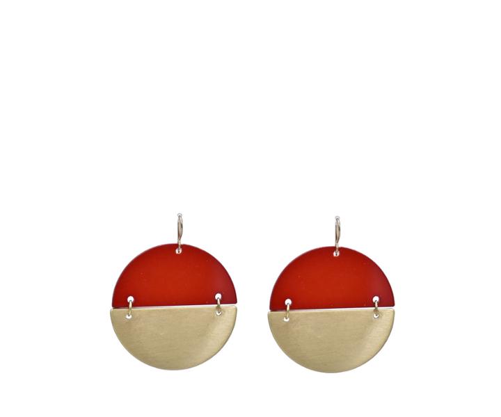Oasis Gold And Red Earrings