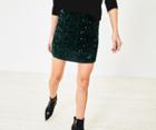 Oasis Velvet Sequin Mini Skirt