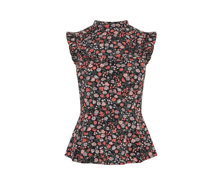 Oasis Ditsy Frill Peplum Top