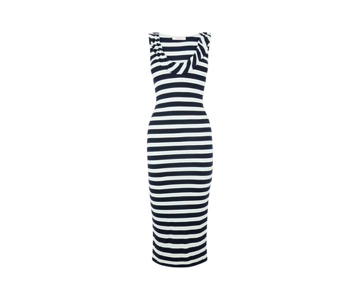 Oasis Ruffle Neck Midi Dress